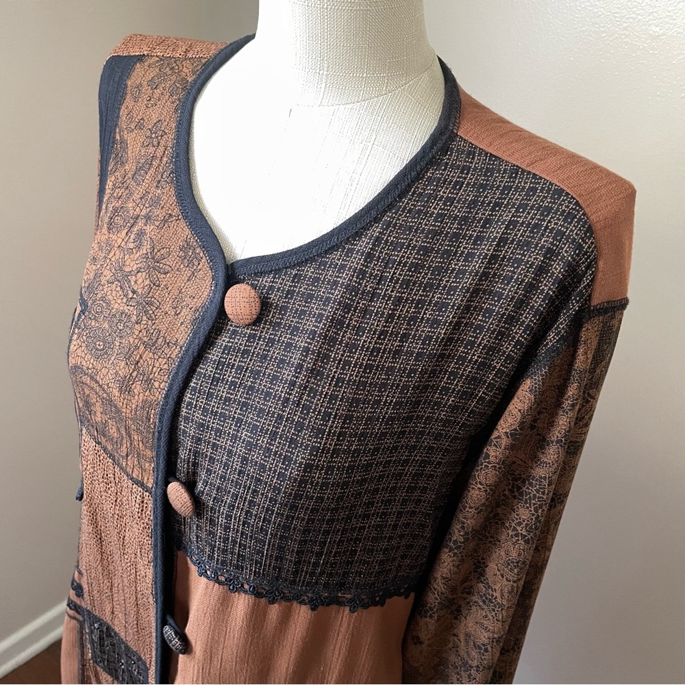 Vtg Koret Jacket Women's 16w Patchwork Button Up … - image 4